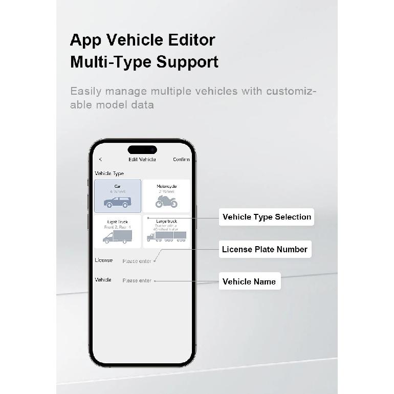 New Bluetooth External TPMS Tire Pressure BT Sensor Mobile APP Real-time Monitoring Universal for Motorcycle Car & 6-Wheel Truck