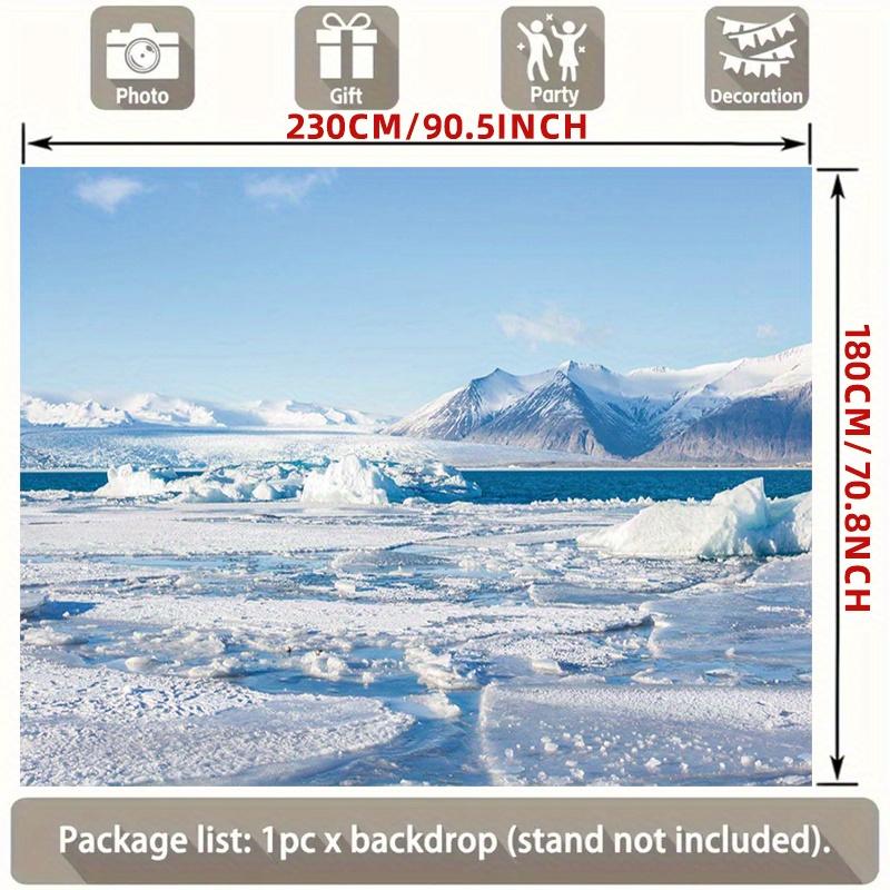 1Pcs Iceberg Polar Glaciers Mountains Decoration Background Winter Backdrop For Photo Studio Photo Booth Party