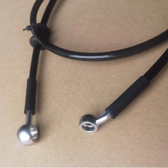 Stainless Braided Brake Line Hose M10 10mm 30 Degree Banjo + M12 12mm Str Banjo