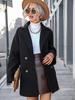 European & American Women's Woolen Long Sleeve Lapel Overcoat