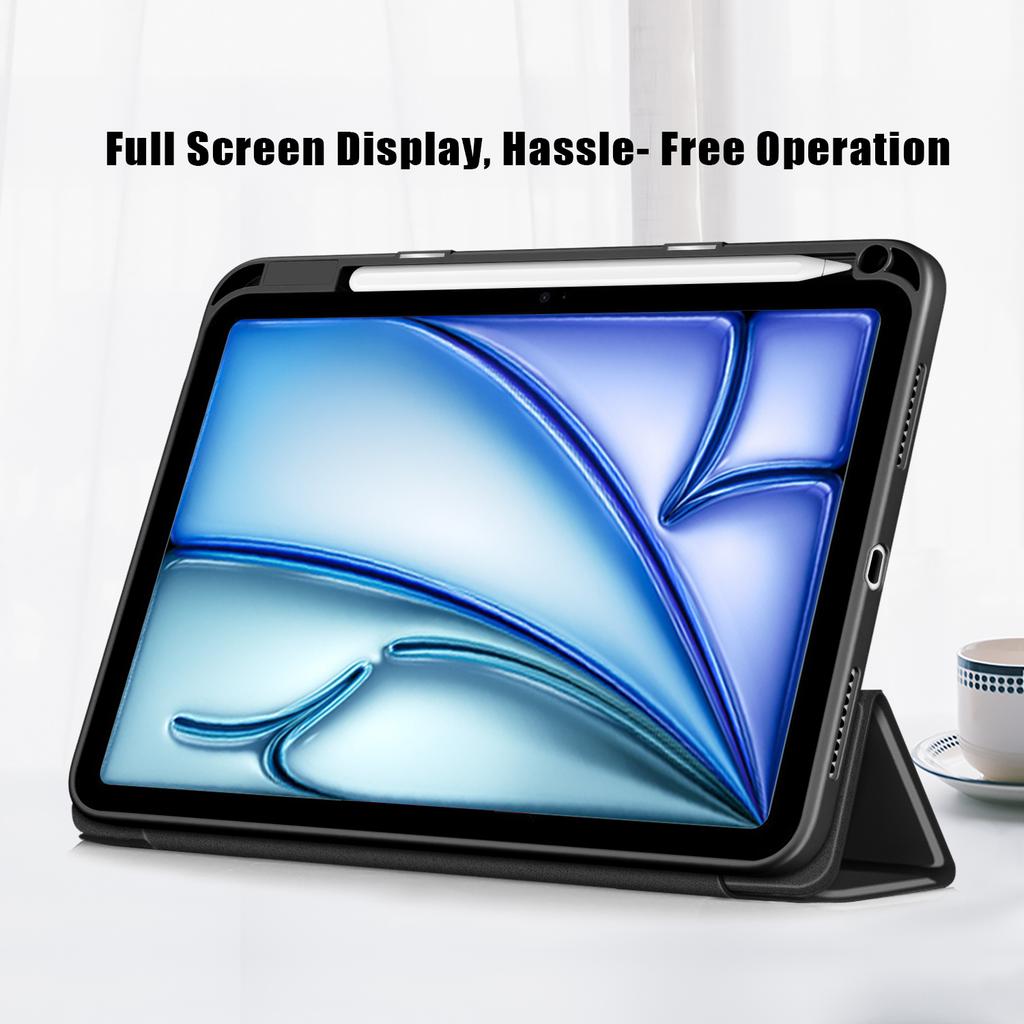 Leather Case Tri-Fold Stand For iPad Air 11 (2025)/(2024)/Air (2022)/(2020)/Pro 11 (2022)/(2021)/(2020)/(2018)