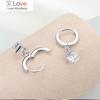 925 Sterling Silver Earrings Mosaic Cz Four Claws Zircon Drop Earrings For Women Oorbellen Brincos Pendientes S -E401