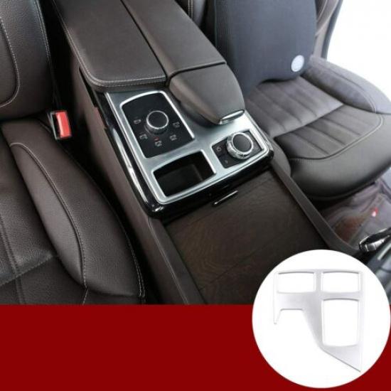 Silver Car Armrest Control Panel Cover Trim For Mercedes-Benz GLE GLS ML