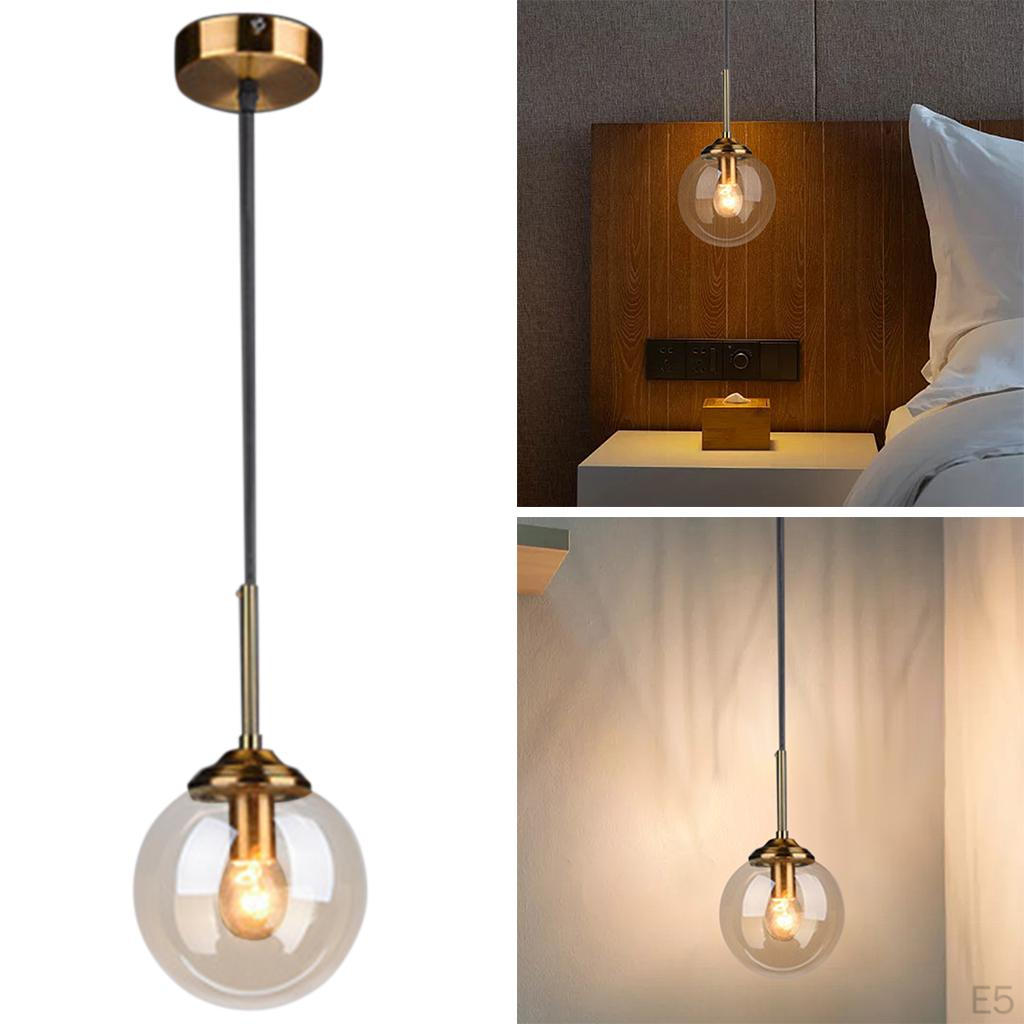 Glass Ceiling Lights LED W/ E14 Lighting Nordic Pendant Light for Bedroom kitchen counter