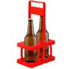 Portable Beer Rack Handheld Foldable Beer Basket Wine Carrier Beer Holder 2 Bottle Whiskey Beer Carrier for Camping Picnic BBQ