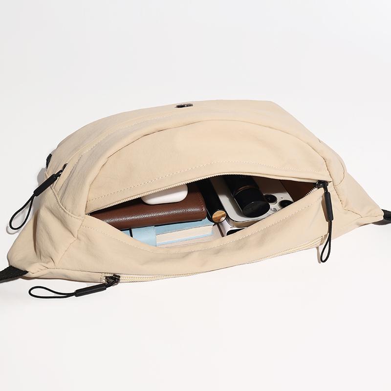 Cycling Chest Bag Solid Color Waist Bag Outdoor Large Capacity Crossbody Bag