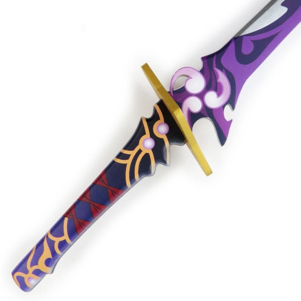 100cm Genshin Impact Katana Beelzebul Sword Anime Raiden Shogun Cosplay Prop Ninja Knife Real Japanese Katana Samurai Sabre Toy