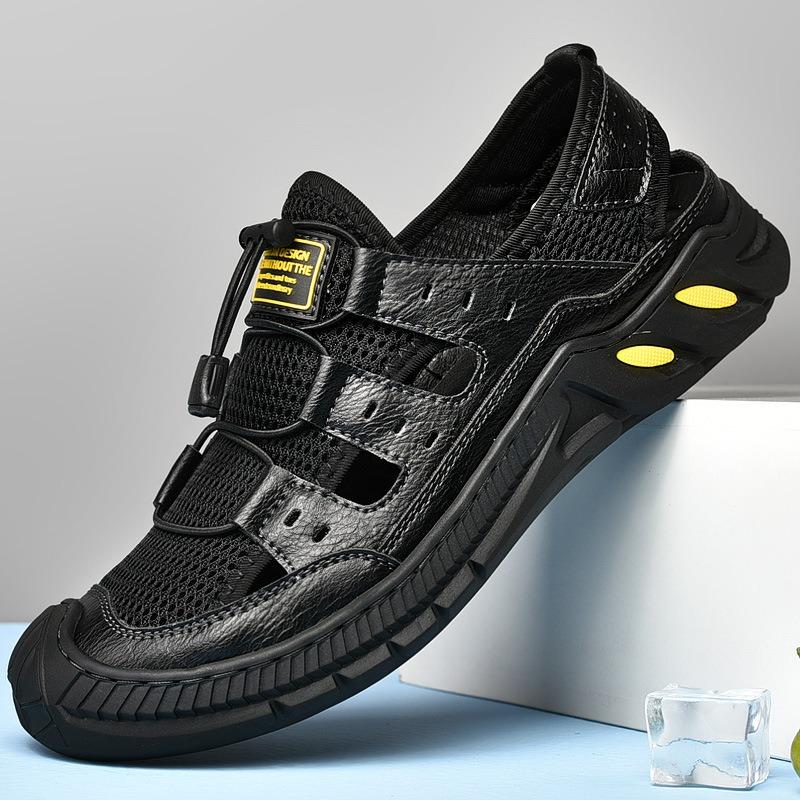 Herren Strandsandalen Sommer Neu Mesh Atmungsaktiv Freizeitschuhe Outdoor Rutschfest Ausgehöhlt Wanderschuhe Zapatillas De Hombre Herren 2024