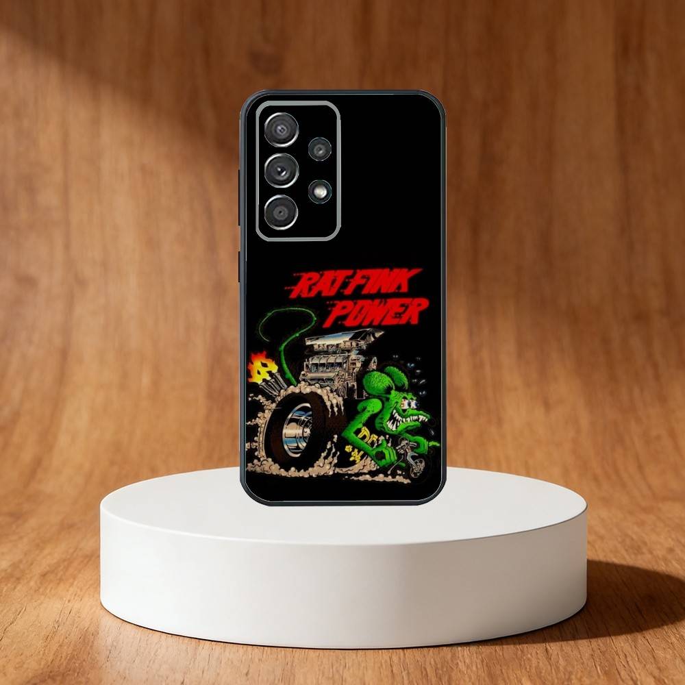 R-Rat F-Fink Art Design Phone Case For Samsung S25,S24,S21,S22,S23,S30,Ultra,S20,Plus,Fe,Note,10,9,5G Black Cover