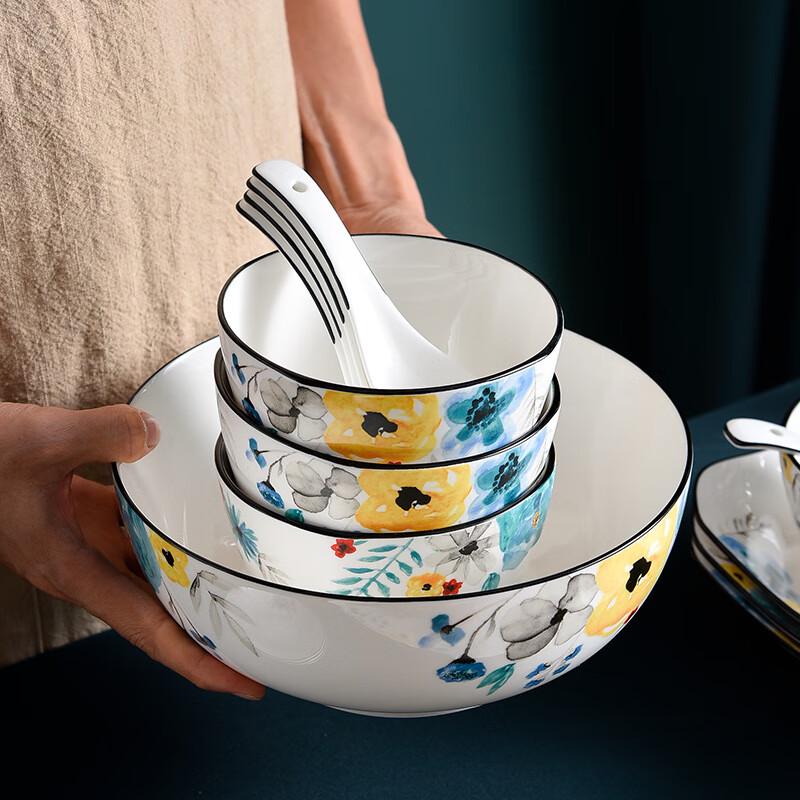 Shunju Flowery Era 16-Piece Celadon Dinnerware Set