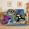 Monopoly Dollar Rich Game Cartoon Flannel Blanket Soft Warm Throw Blanket for Bedroom Living Room Bed Travel Camping Picnic
