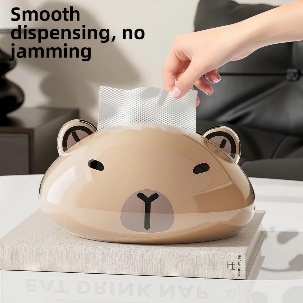 Magnetic Table Tissue Box Smooth Toilet Paper Box Cute Capybara Tissue Box  Home Decor