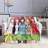 Comic The Quintessential Quintuplets Cashmere Blanket Sexy Anime Girl Flannel Blanke Portable Warm Camping  Soft skin