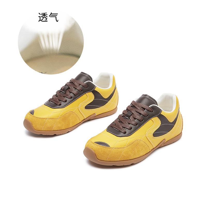 New leather Dexun shoes 2025 autumn flat-soled sports shoes women's casual versatile shoes children's retro Forrest Gump shoes