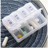 2Pcs/set Portable Sub-packing Pill Box 7 Days Tablet Small Mini Carry-on Travel Week Medicine Pill Storage Box