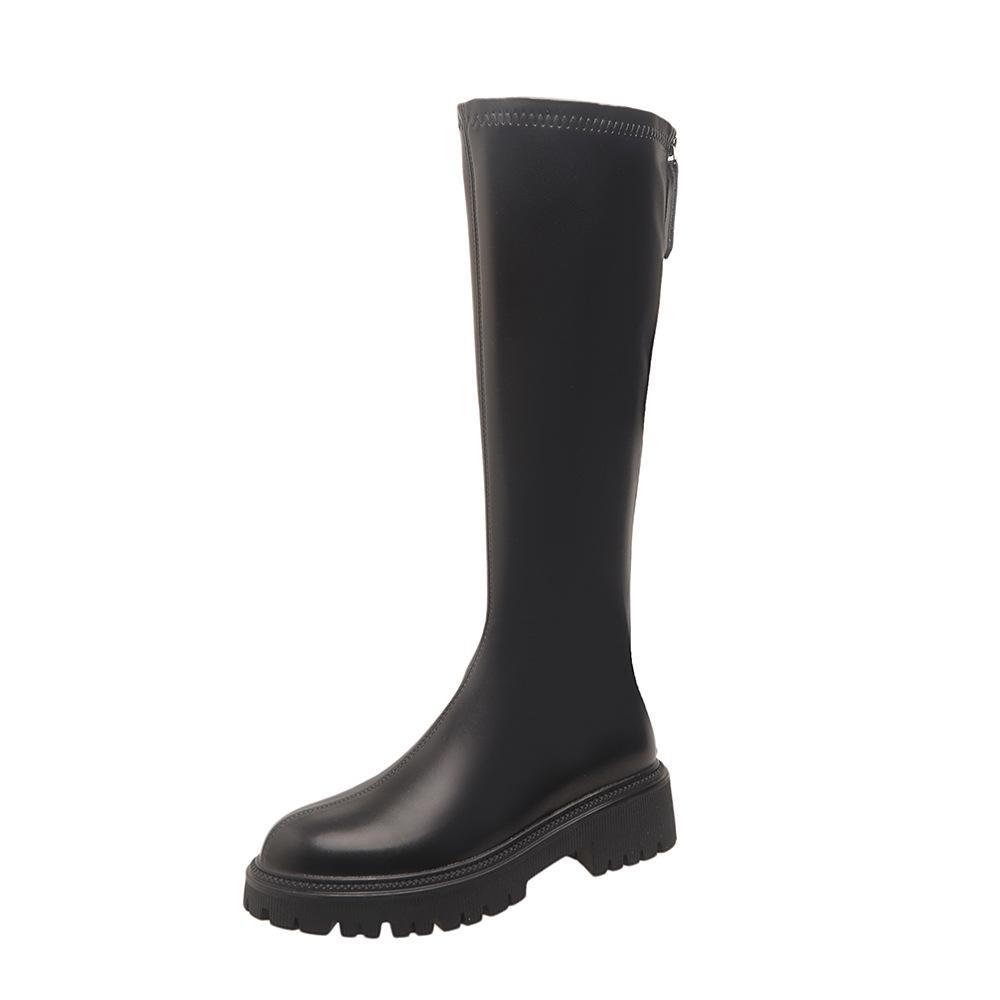 Inner Heightening Boots Thick-soled Martin Boots High Heels Women's Boots High Knight Boots Fleece Snow Boots