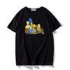 Fashion Disney Cartoon Simpson Oversized Tshirt Summer Blouses Ladies Unisex White Tees Tops Short Sleeve Blouses Women YK Tshirt
