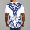 Women Short Sleeve Crew Neck T Shirt Dark Navy Pink Hibiscus Green Tropical Palm Leaf Print Top