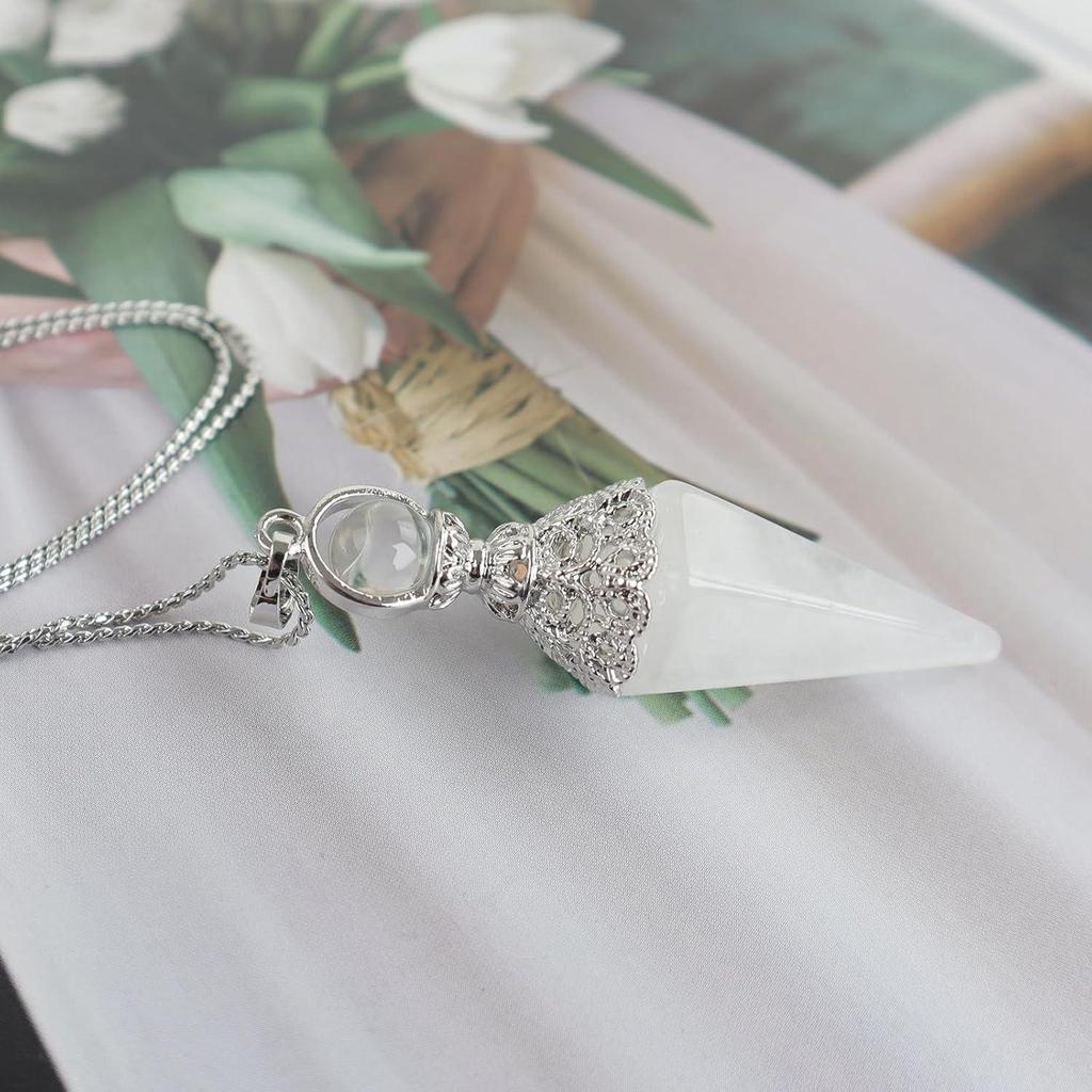 Retro European & American Crystal Hexagonal Pendulum Pendant