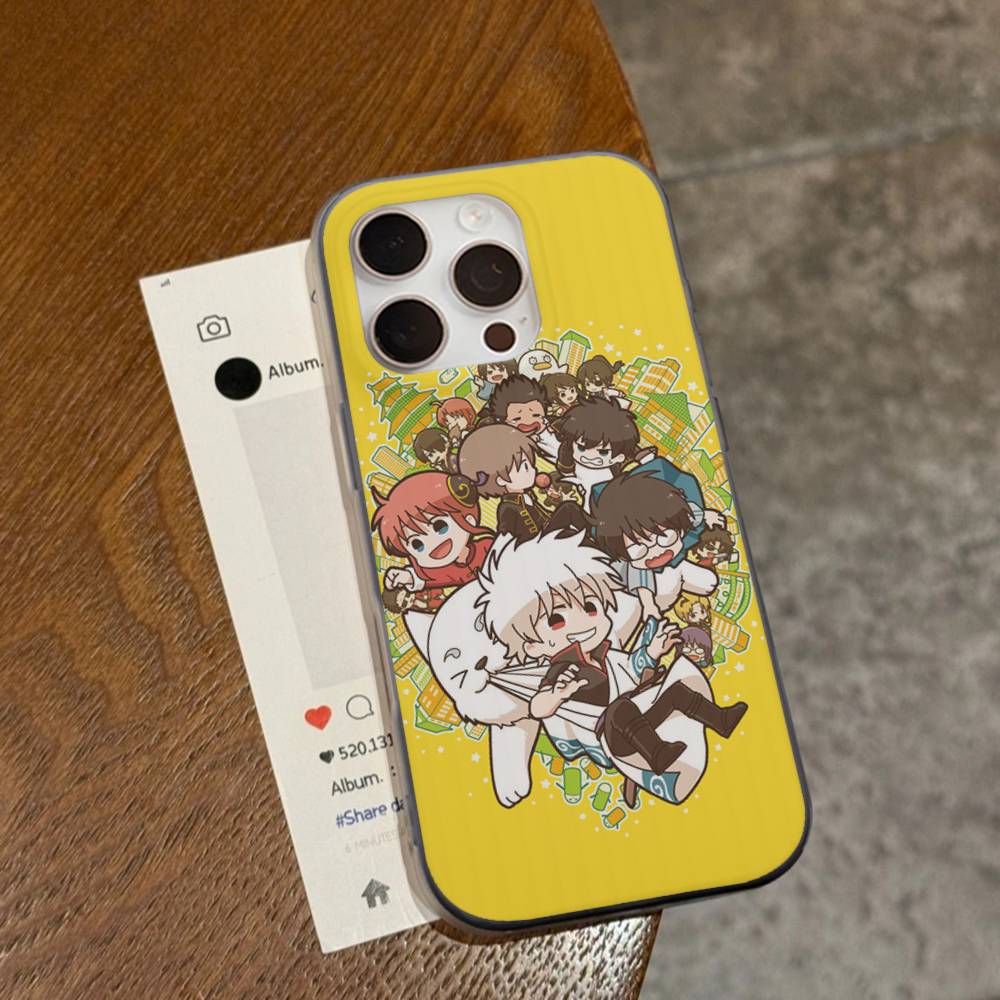 Lustige Anime GINTAMA Für IPhone 17 16 15 Plus Pro Max 12 14 Plus 11 13 Welle Wellige Streifen Funda Handyhülle