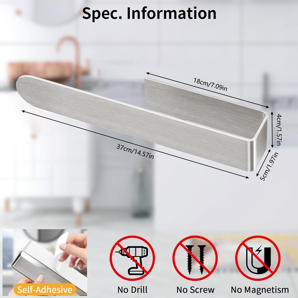 Towel Rack Non-punched Towel Rack Bathroom Organizer Self-adhesive Bathroom Kitchen Towel Hand Towel Rack Household Items