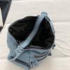 Multi Pocket Denim Crossbody Bag Adjustable Strap Large Capacity Casual Shoulder Purse for Women