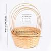 Cesta de Flores de Bambu de Mão Cesta Decorativa de Armazenamento Multiuso Para Flores Frescas Recortadas Flores Artificiais
