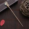 Inlaid Transparent Faux Crystal Hair Stick Vintage Chinese Style Hair Chopstick Hair Accessories