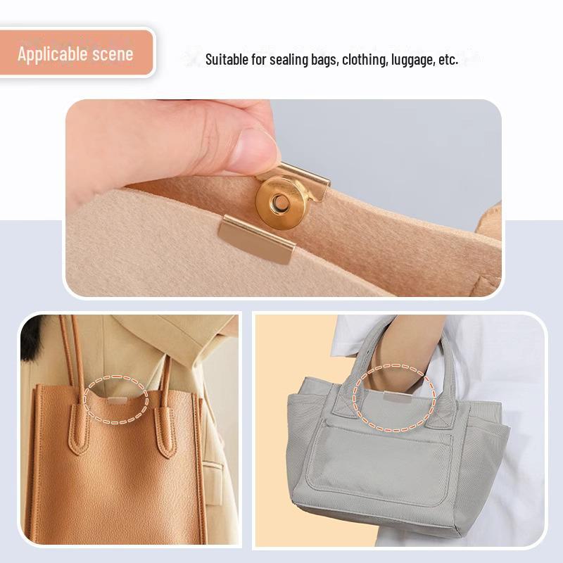 Durable Magnetic Metal Buckle for Bags: No-Sew Fix, Leather & Cloth Compatibility, Hidden Magnetic Button