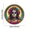 Vintage Sugar Skull Tin Wall Sign 8x8 Inch Retro Day of The Dead Metal Plaque Home Bar Cafe Decor