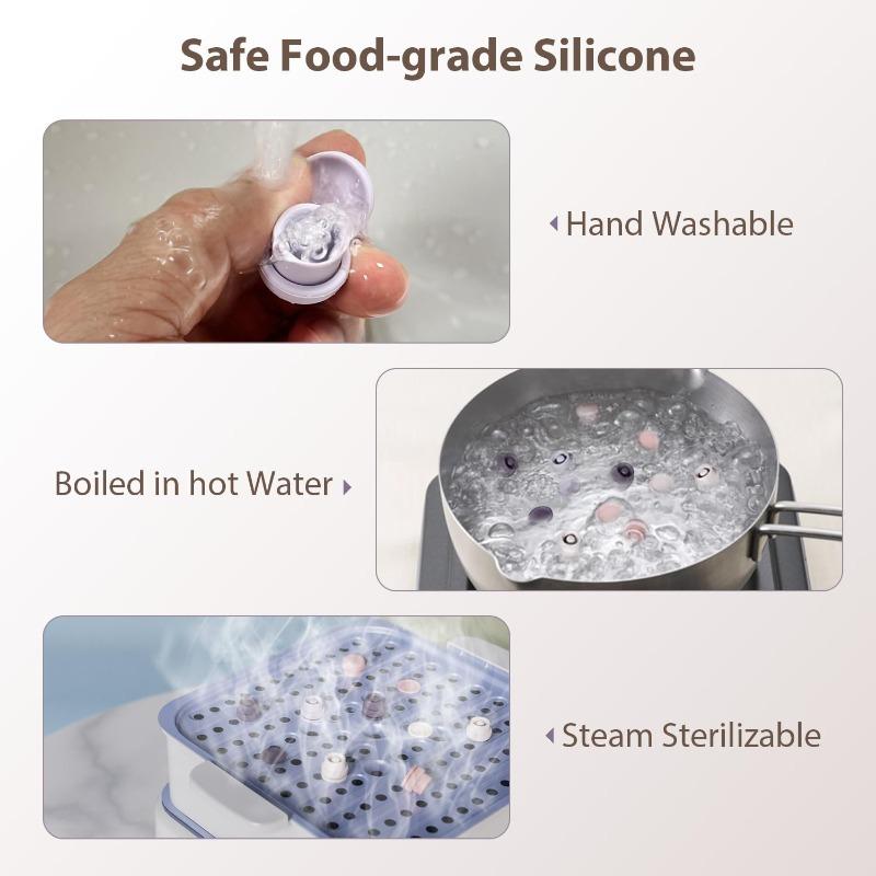 Silicone Lid Magnetic Straw Lid Suitable for Straws 0.31-0.47Inches Self-adhesive Silicone Magnetic Lid Cup Kitchens Accessories