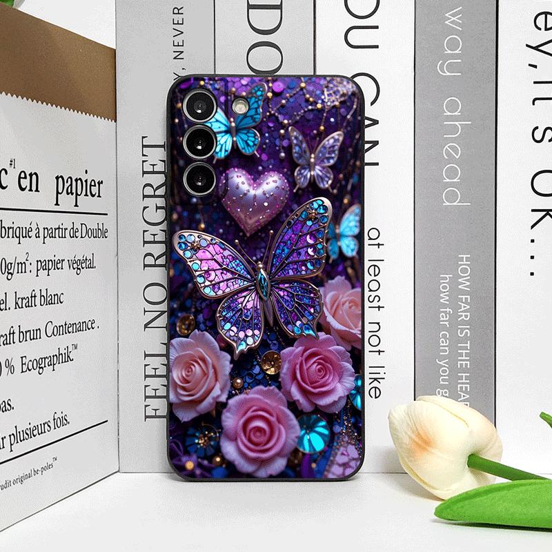 Luxury Art Butterfly Flower Pattern Phone Case for Honor Huawei 200 100 400 PRO 90 Lite Magic 7 6 5 Pro 5G Shockproof Soft Cover