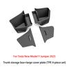 For Tesla Model Y YL Juniper Trunk Organizer Side Storage Box Boot Organizer Flocked TPE Mat Anti-dirty Car Travel Accessories