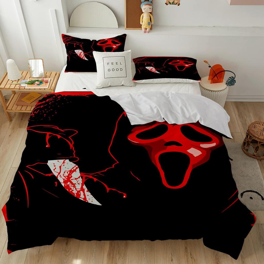 Horror Room Decorative Bedding Three-Piece Quilt Cover