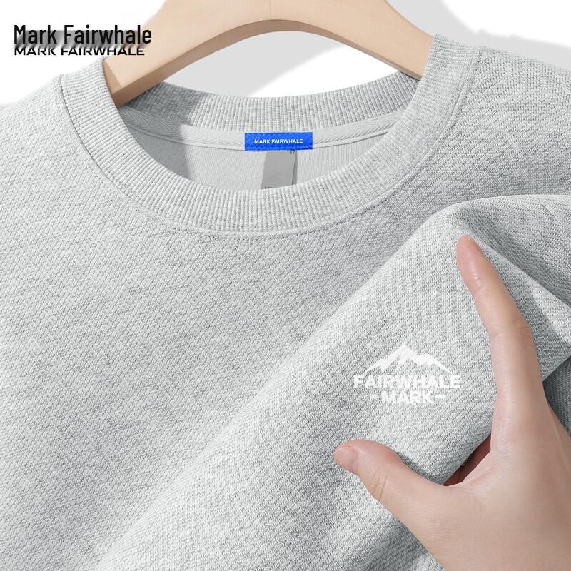 FAIRWHALE Men's Loose Fit Round Neck Sweatshirt