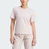 Adidas Round-Neck Logo Print Comfort T-Shirt Women Tops Magenta IT8298