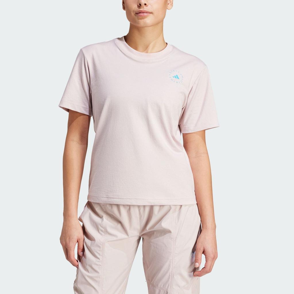 Adidas Round-Neck Logo Print Comfort T-Shirt Women Tops Magenta IT8298