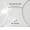 Yiershuang Women's High-Waist Antibacterial Cotton Briefs 3-Pack
