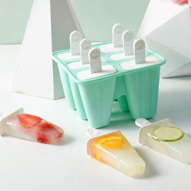 Silicone Ice Cube Mold Set: Long Strip, 6 Squares, 6 Balls, 15 Grids, 37 Grids, Skull Shapes with Lid.