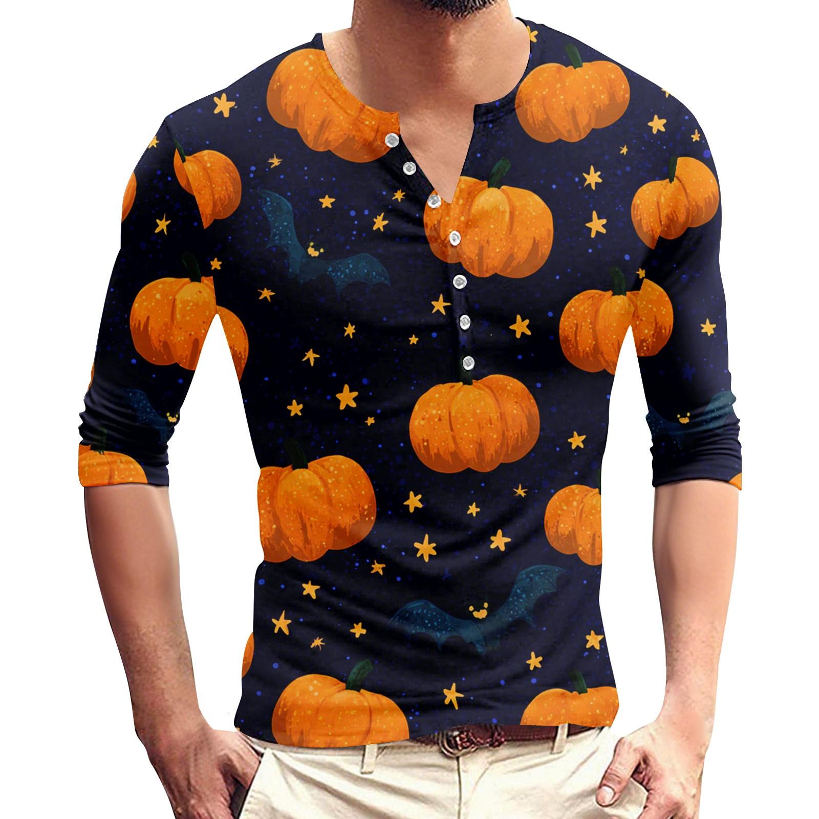 

Мужская летняя футболка с принтом на пуговицах, унисекс, свободная, повседневная, с рукавами три четверти M