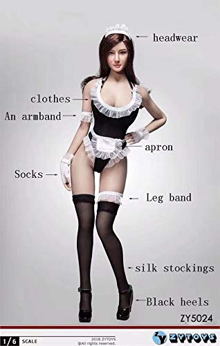 Figure ZY5024 Sexy Maid Clothes Set and head not [TOYBARJAPAN] 1/6 Accessories/ZYTOYS (Body included)
