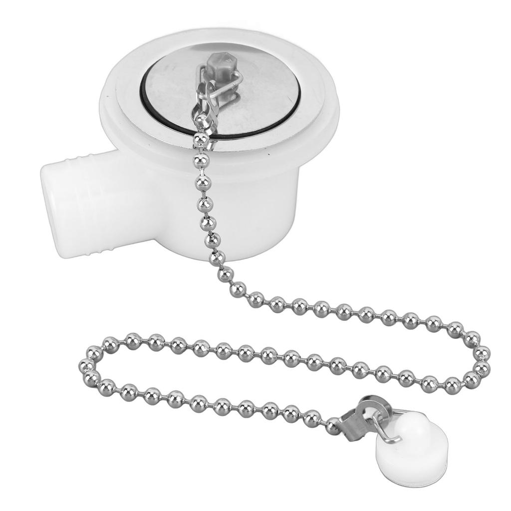 RV Sink Drain Connector Right Angle Stainless Steel Strong Sealing Space Saving Drain Pipe Hose Plug Sewer Adapter for