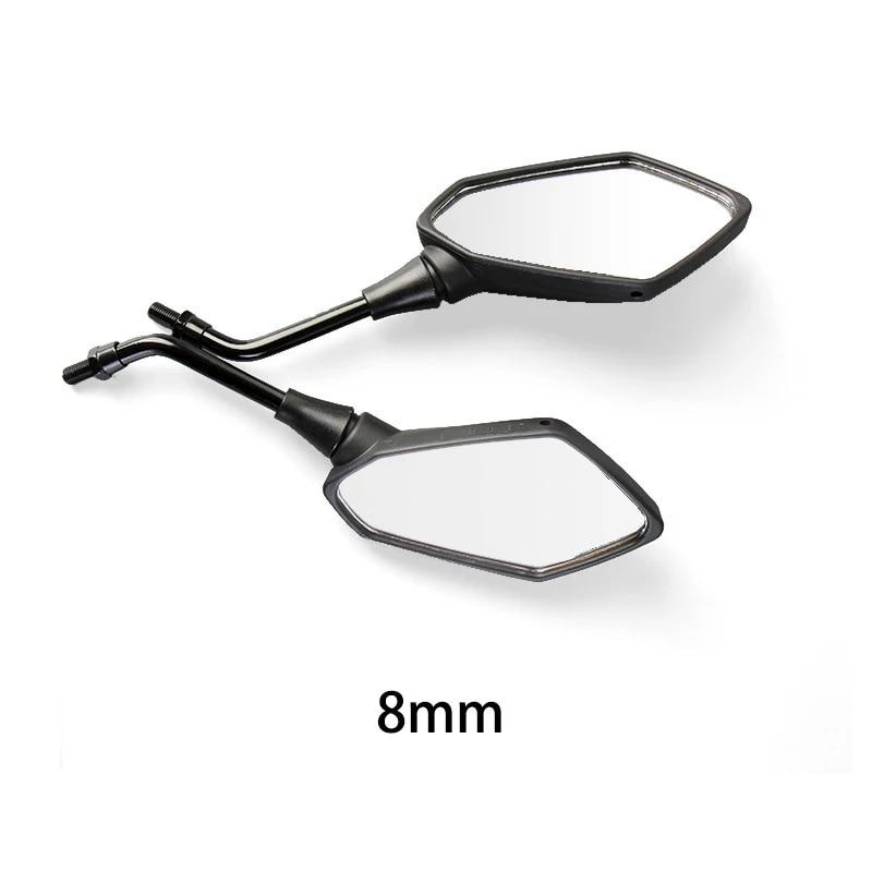 2Pcs/Pair Universial 8mm 10mm Motorcycle Mirror Scooter E-Bike Rearview Mirrors Electromobile Back Side Convex Mirror