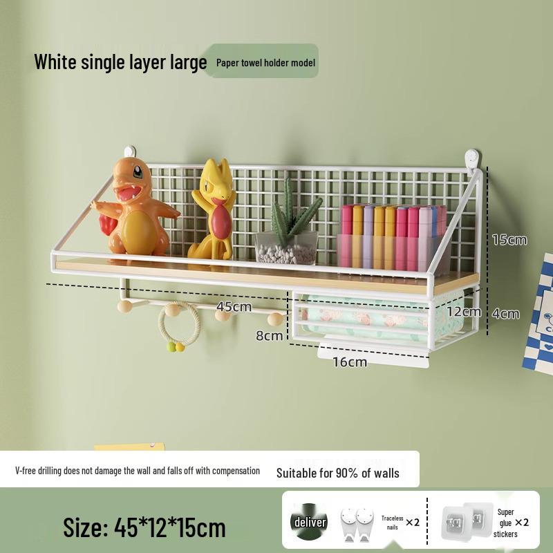 Punch-Free Wall-Mounted Camera Shelf: Multi-Functional Security & Storage Solution