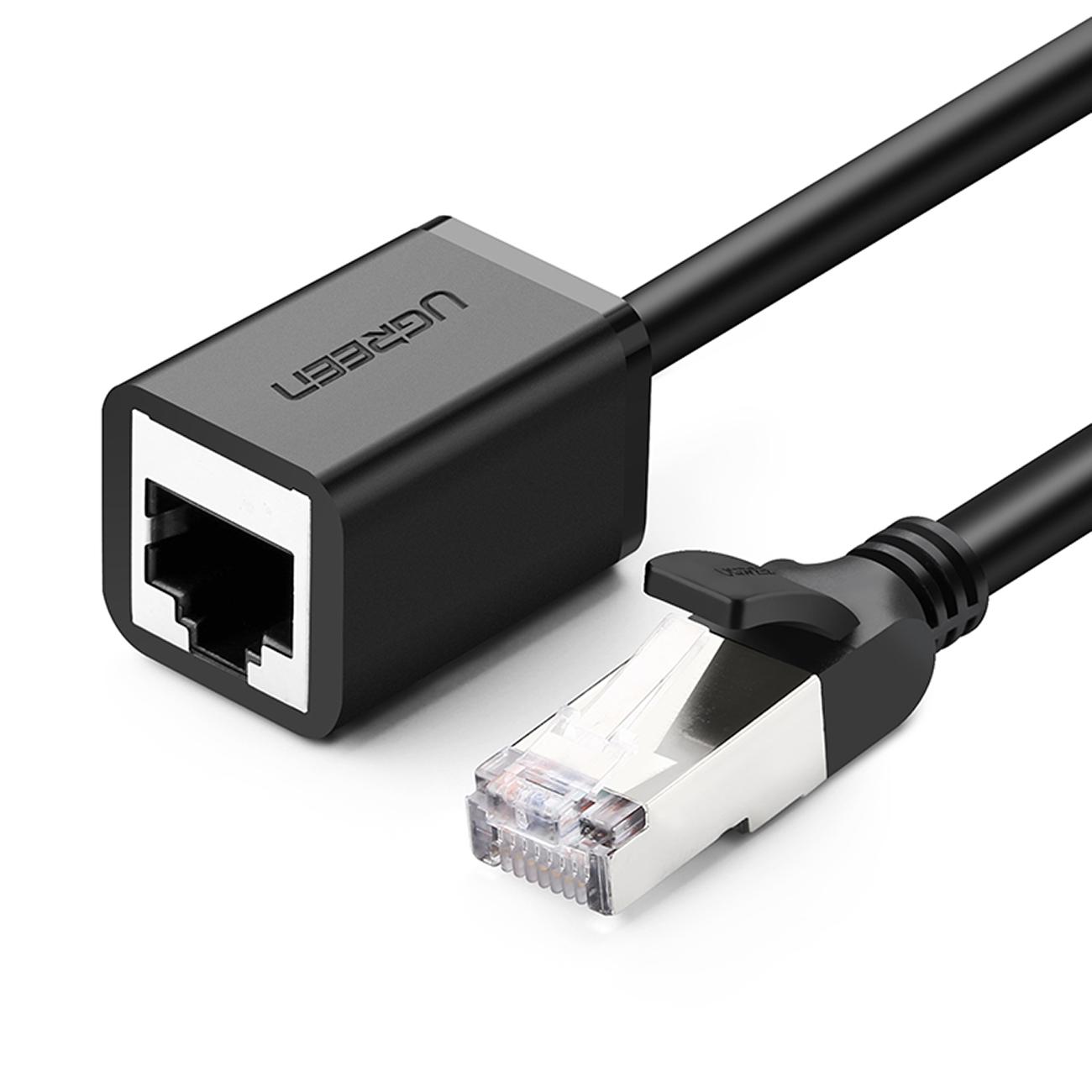 FUTP Ethernet RJ45 Cat 6 Network Cable Extension Cord 1000Mbs 1m Black