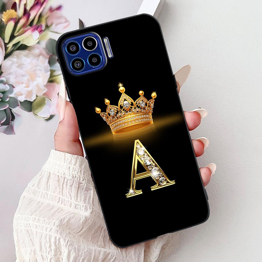 For Motorola One 5G Case Popular Letters Flower Crown Soft Silicone Shockproof TPU Couple Cover For Moto One 5G 2020 Phone Cases
