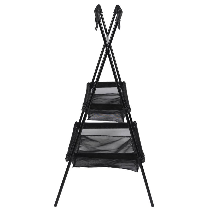 Outdoor Multifunctional Double-Layer Mesh Drying & Storage Rack for Camping & Cars