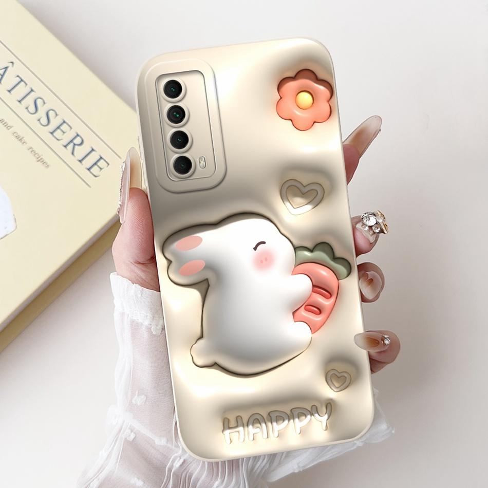Für Huawei P Smart 2021 Hülle Huawei Y7a PPA-LX3 PPA-LX2 PPA-LX3 Süßer Panda Hase Weiches Silikon Stoßfeste Handyhüllen