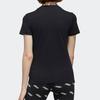 Adidas Letter Logo Print Cotton Short Sleeve T-Shirt Women Tops Black FM6176