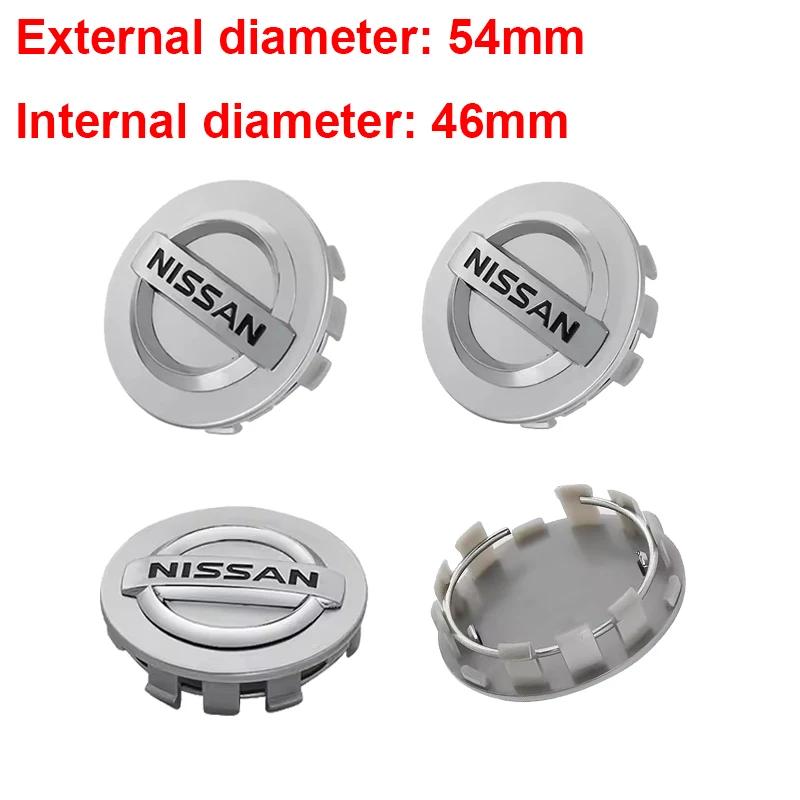 Für Nissan ArR44 Stück 54mm/60mm Auto Radnabenabdeckungen für Nissan Nismo GTR Leaf Juke Patrol Tiida Navara Micra X Trail Qashqai Zubehör